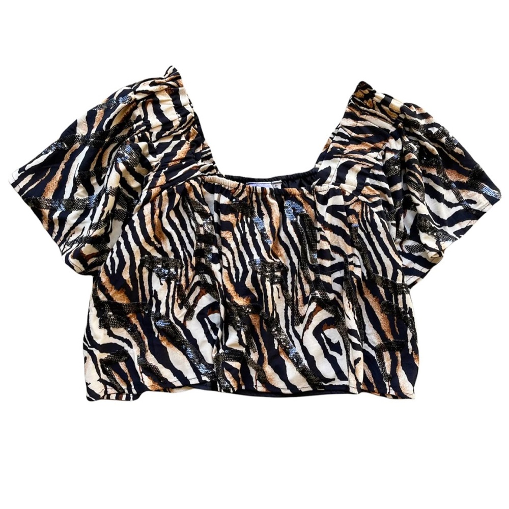 QUEEN OF SPARKLES TIGER FLUTTER TOP